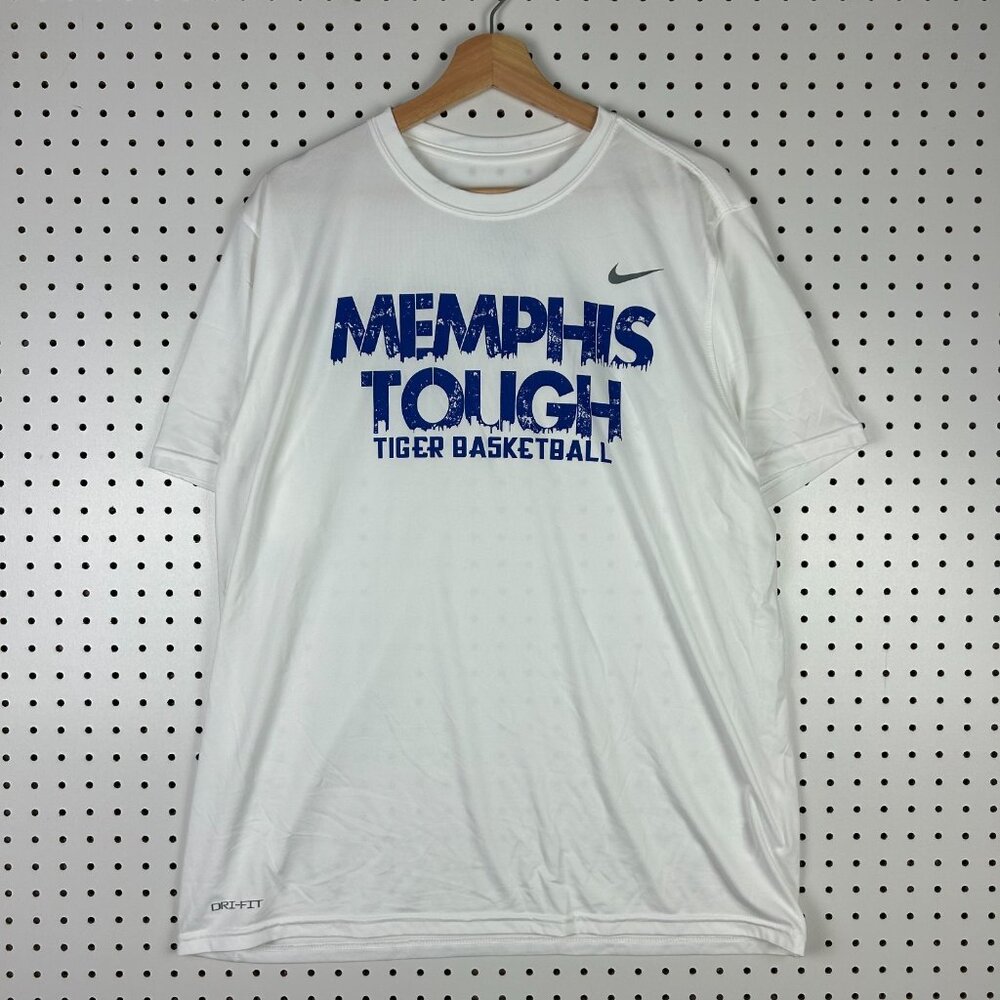 Nike 1 Cent Memphis Tigers T Shirt XL Basketball White TOUGH Penny Hardaway Dri